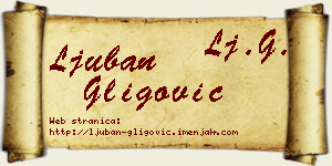 Ljuban Gligović vizit kartica
